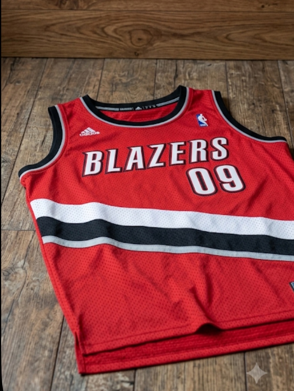 Adidas Portland Trailblazers Red and Black Jersey